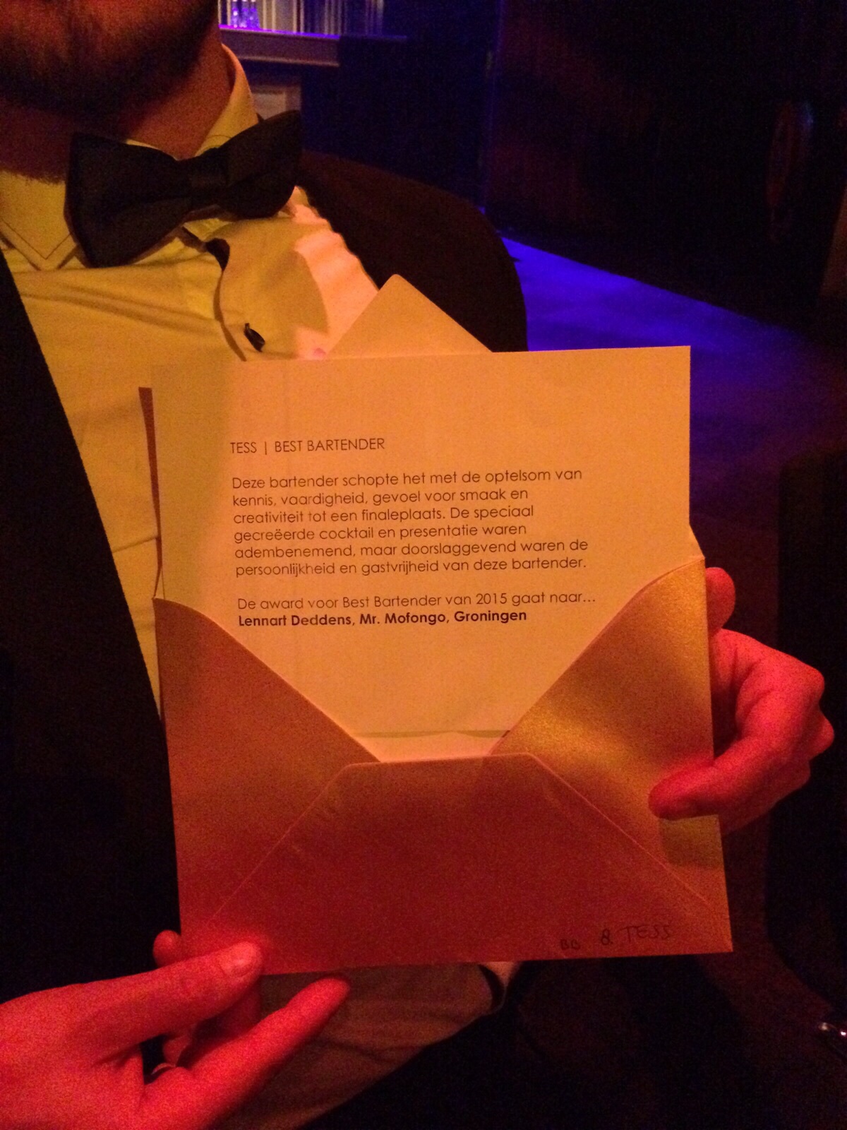 Lennart Deddens best bartender 2015_2