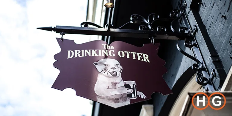 The warm living room feel of The Drinking Otter