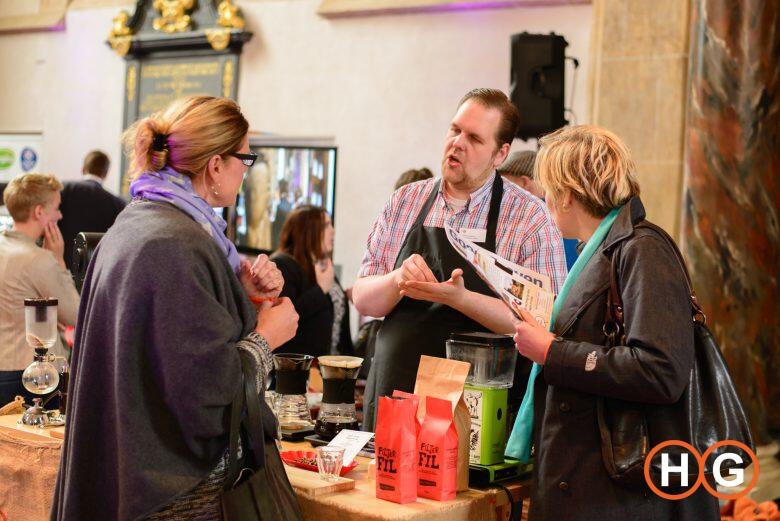 Live coffee roasting at the Groningen Hospitality Fair