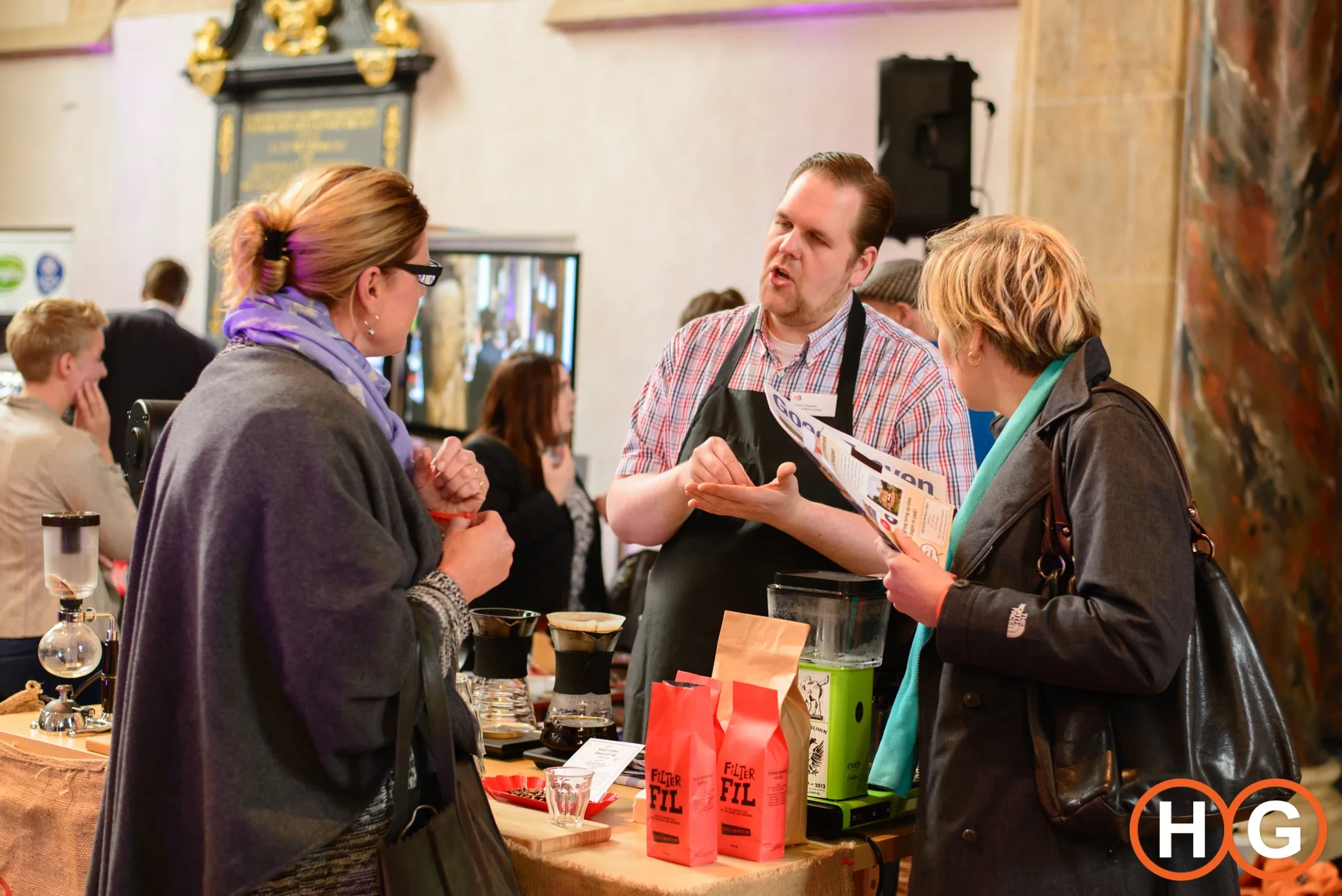 Live coffee roasting at the Groningen Hospitality Fair