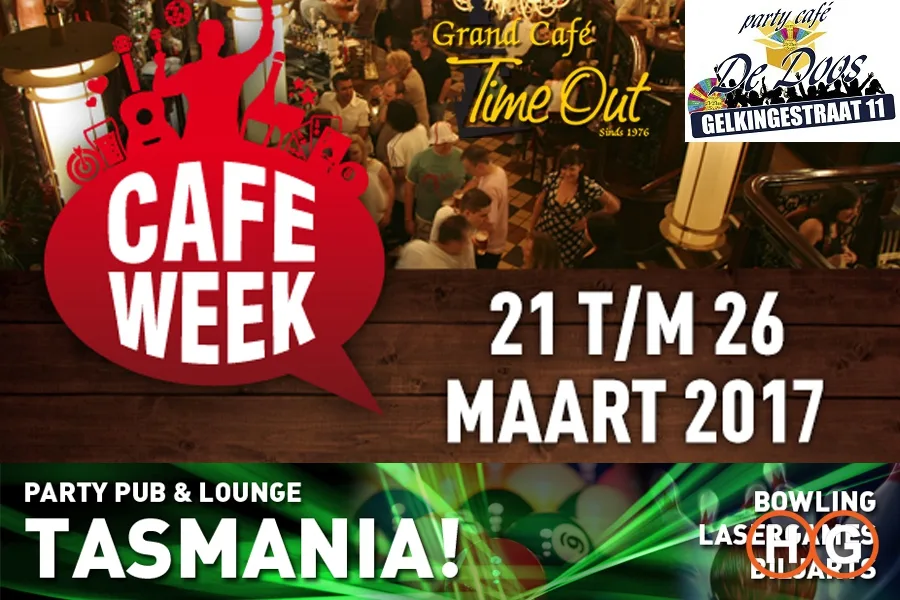 Tasmania!, Grand Caf&eacute; Time Out and Caf&eacute; de Doos are Groningen participants in Caf&eacute; Week 2017.