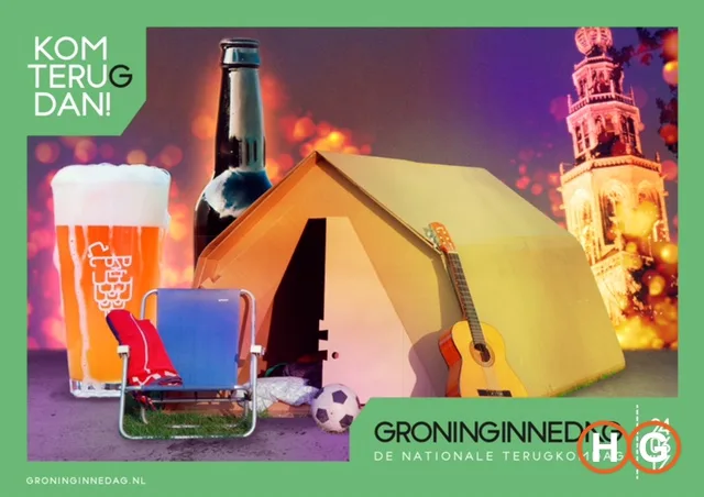 Camping on the Grote Markt during Groningen Day