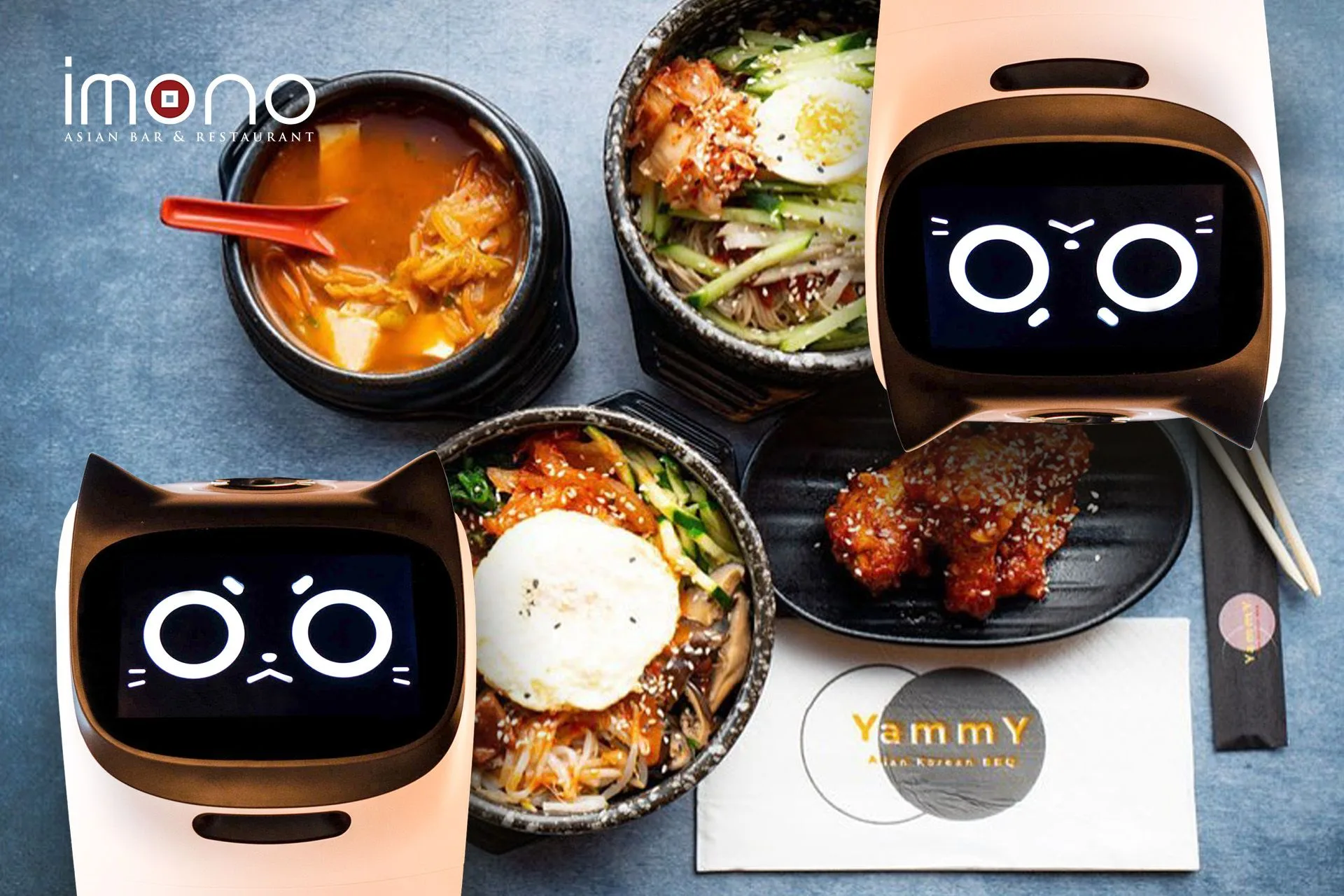 New &lsquo;Bellabot&rsquo; robot helpers in restaurants Imono and Yammy